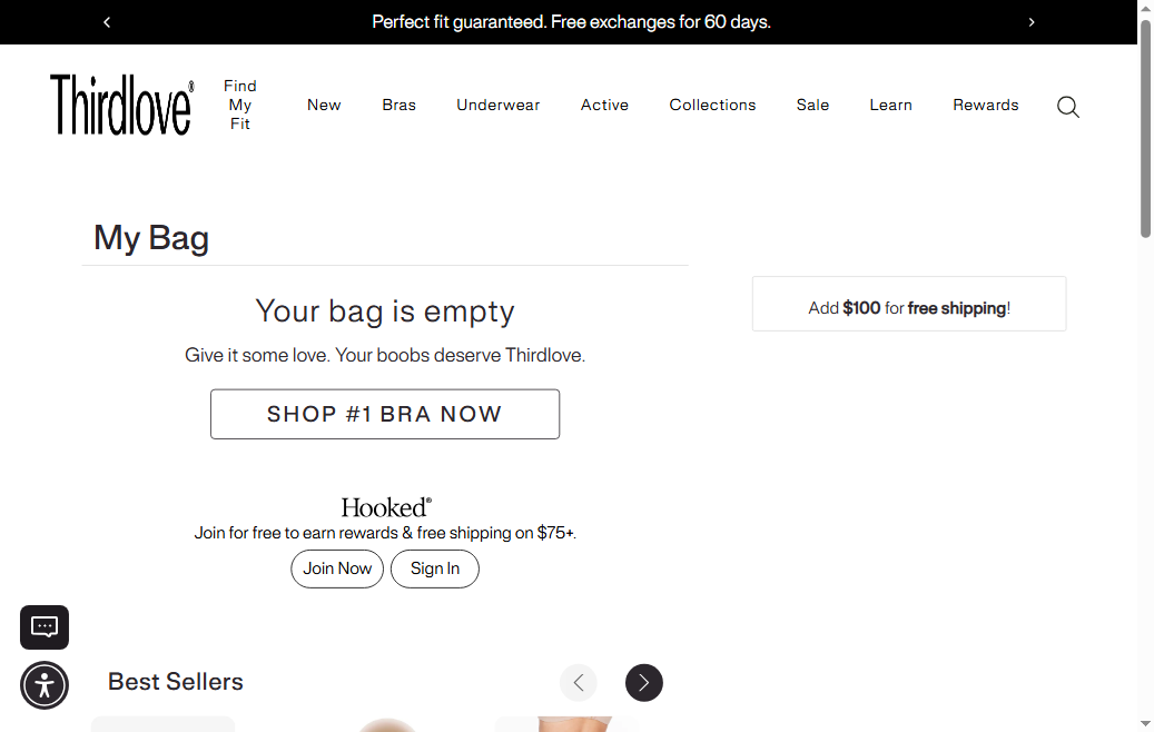 ThirdLove â€” Discount Code Field in Cart