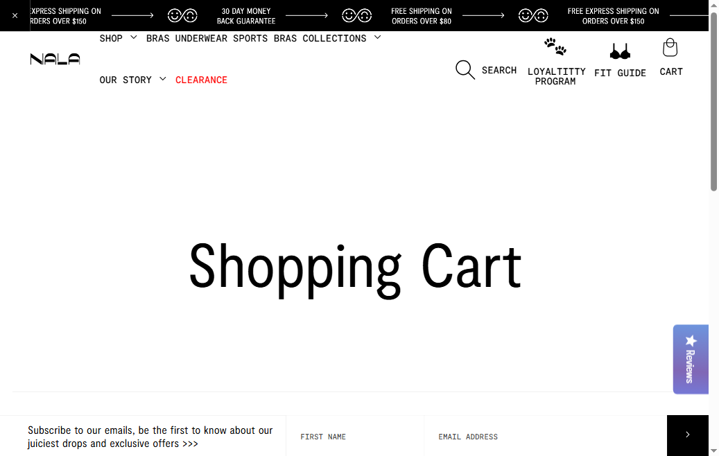 Wear Nala Cart â€” Thresholds in Banners, No Progress Bar